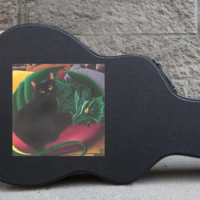 Sticker Black Cat Green Dragon (Créateur téléchargé)