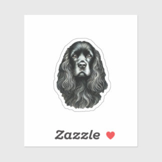 Sticker Black Cocker Spaniel