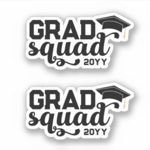 Sticker Black Grad Squad Add Year