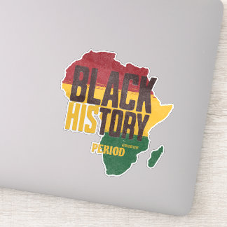 Sticker Black History Period Africa Map Pan-African Colors