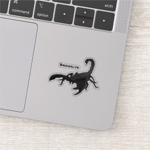 Sticker Black hungry scorpion