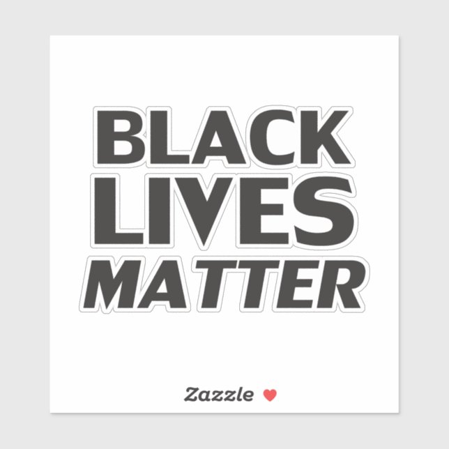 Sticker Black Lives Matt noir moderne audacieuse typograph (Feuille)