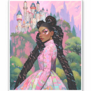 Sticker Black Princess Imaginaire Art