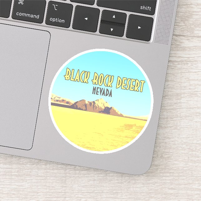Sticker Black Rock Desert Nevada Vintage (Détail)