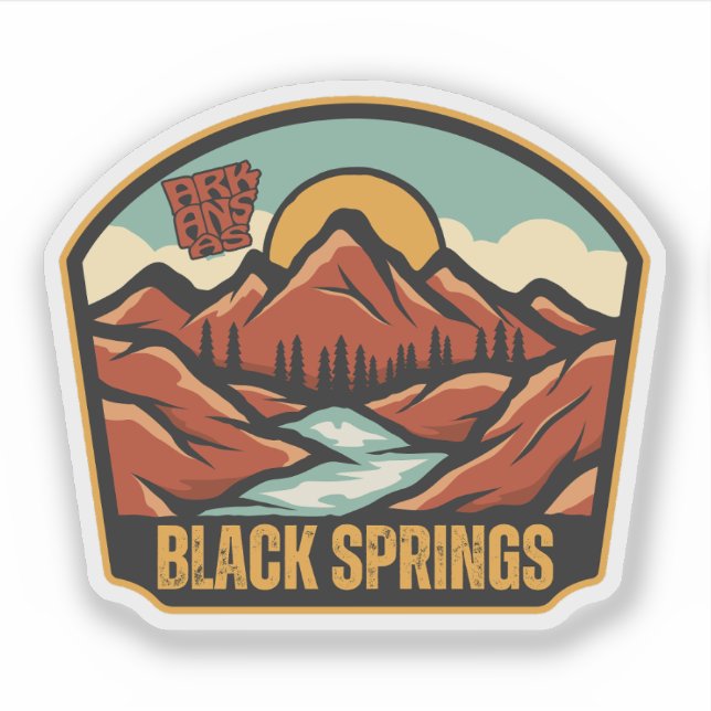 Sticker Black Springs, Arkansas  (Devant)