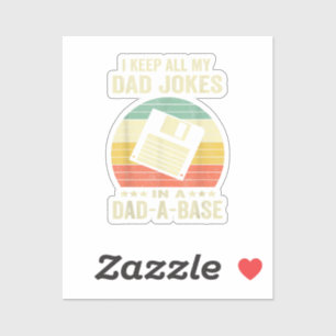 Sticker Blagues drôles de papa pour hommes dans dad-a-Base