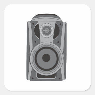 Sticker blanc design haut-parleur