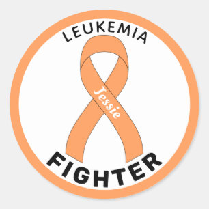 Sticker blanc rond Leukemia Fighter