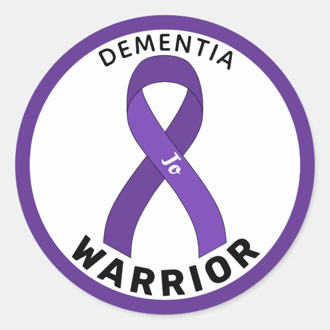 Sticker blanc rond pour Dementia Warrior (Devant)