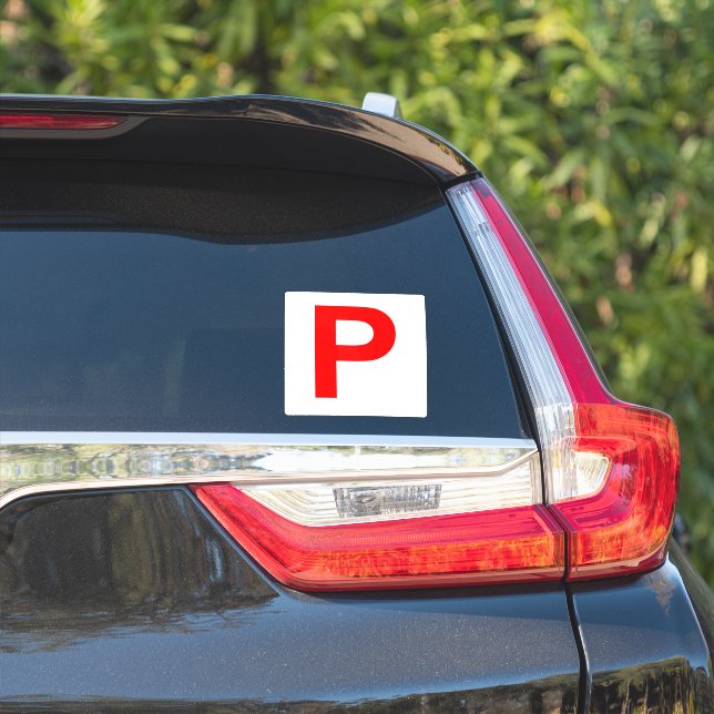 Sticker blanc/rouge (Côté voiture)