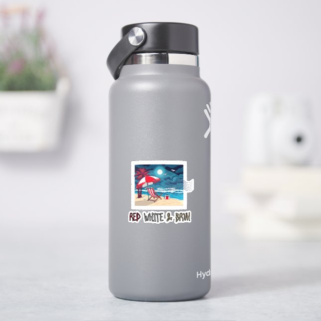 Sticker Blanc Rouge Et Bruit (HydroFlask)