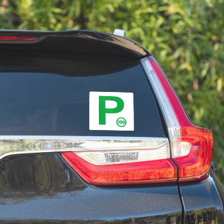 Sticker blanc/vert Plate P 100