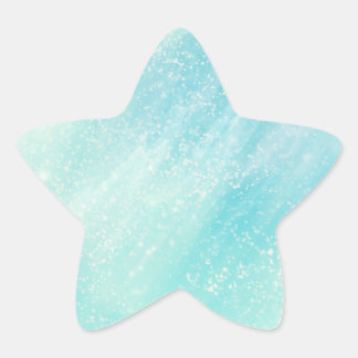 Sticker bleu clair Star