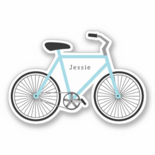 Sticker Bleu clair vélo