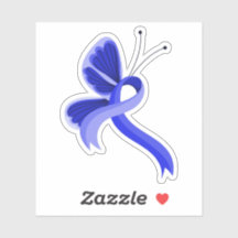 Bleu de sensibilisation Ruban Papier-papillon de c