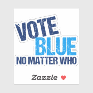 Sticker Bleu de vote n'importe qui Parti démocrate