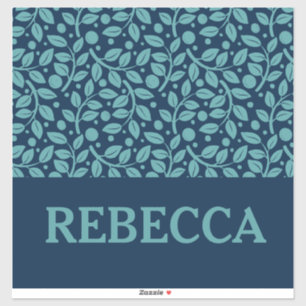 Sticker Bleu foncé et bleu clair Motif bagage