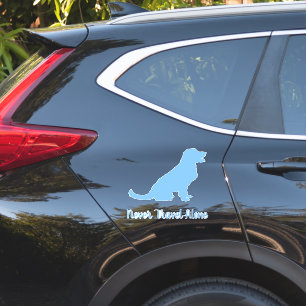 Sticker Bleu Golden Retriever chien autocollant, autocolla