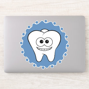 Sticker Bleu joyeux dent