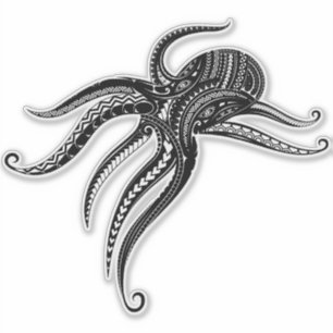 Sticker Blocs TRIBAL POLYNÉSIEN OCTOPUS