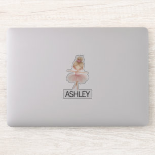 Sticker Blond ballerina nom personnalisé