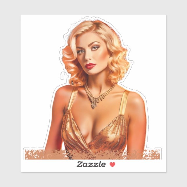 Sticker Blonde Babe (Feuille)