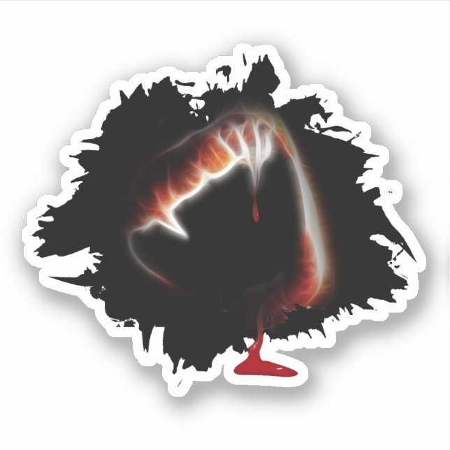 Sticker Bloody Fangs Halloween (Devant)