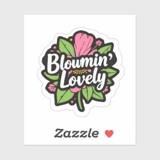 Sticker Bloomin Lovely Garden Flower (Feuille)