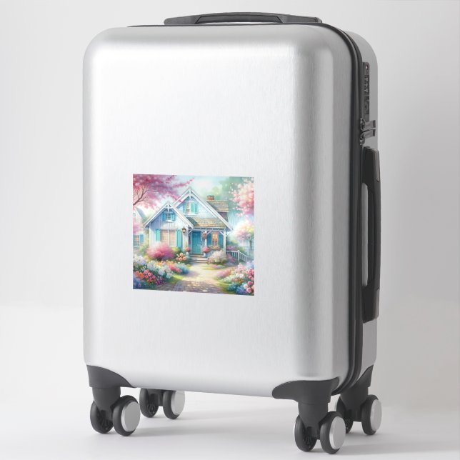 Sticker Blossom Lane Blue Cottage Garden (Sur valise)