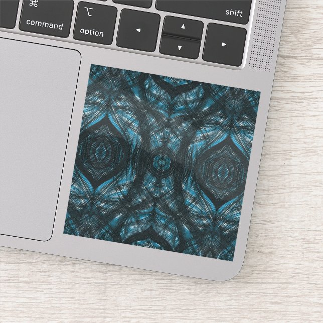 Sticker Blue Abstract Watercolor Art (Détail)