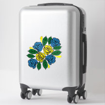 Blue and Yellow Flowers Folk Art Narrowboat