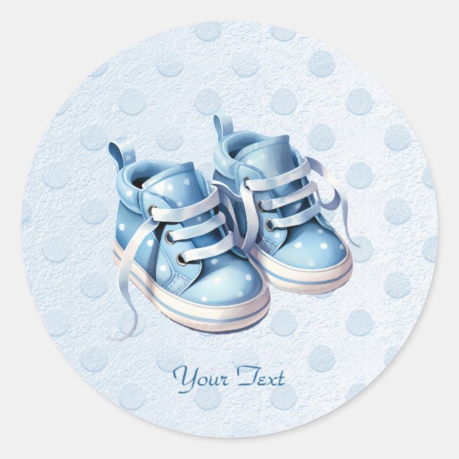 Sticker Blue Baby Shoes (Devant)