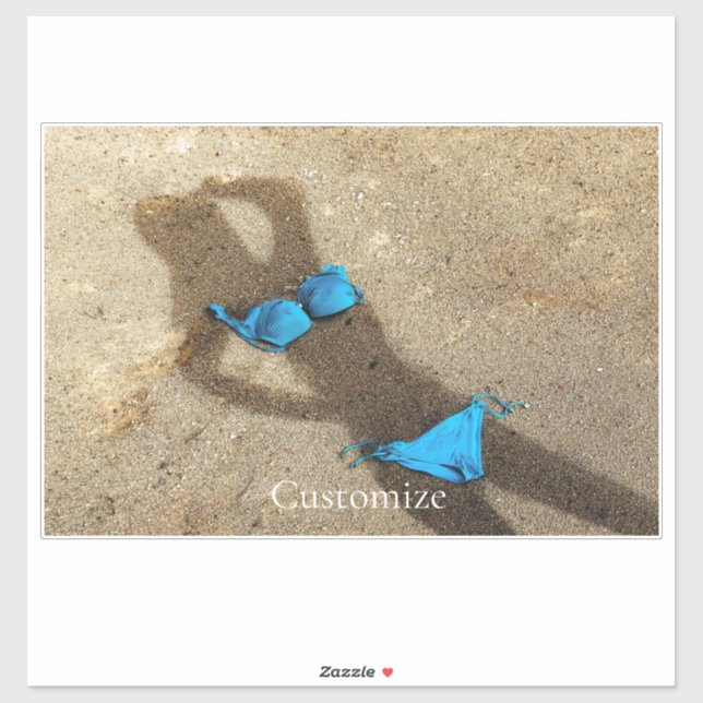Sticker Blue Bikini Beach Sand Thunder_Cove (Feuille)