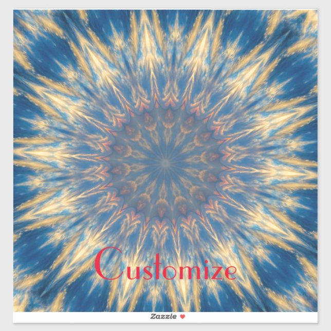 Sticker Blue Chakra Kaleidoscope Thunder_Cove (Feuille)