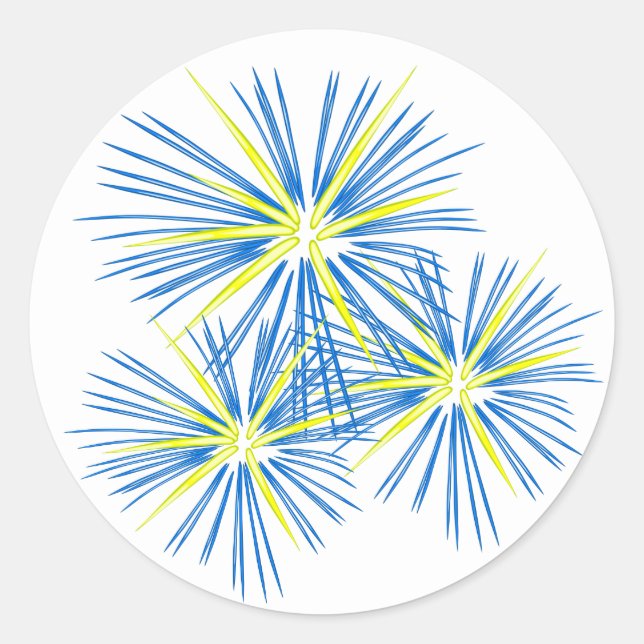 Sticker Blue Fireworks (Devant)