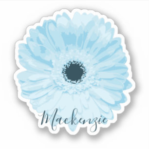 Sticker Blue Gerbera Daisy Nom de la fleur