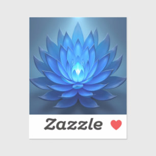 Sticker Blue Lotus Flower Spirituel Zen Art