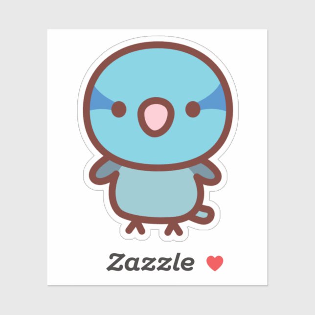 Sticker Blue male Pacific parrotlet (Feuille)