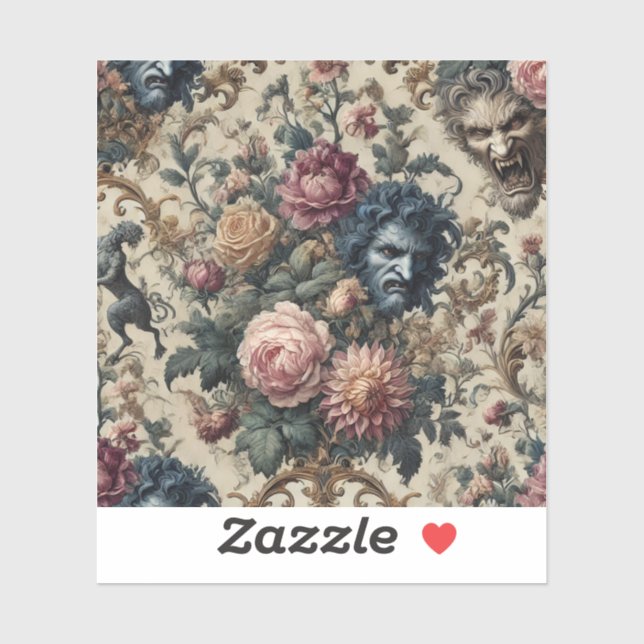 Sticker Blue Moon Grimoire – Gothic Victorian (Feuille)