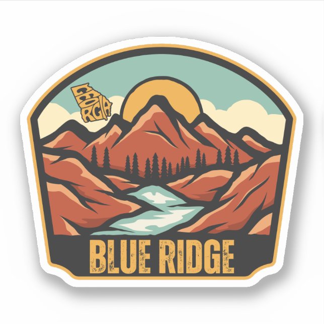 Sticker Blue Ridge, Géorgie (Devant)