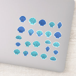 Sticker Blue seashell