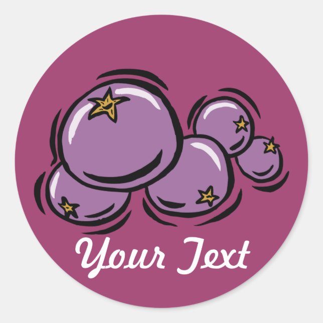 Sticker Blueberry personnalisable (DARK) (Devant)