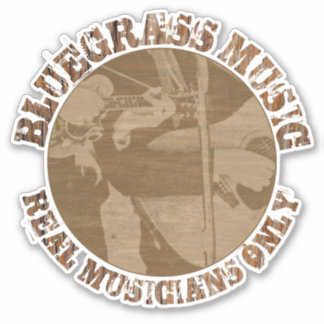 Sticker Bluegrass Musique Musiciens réels seulement Joueur