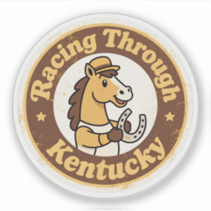 Sticker Bluegrass State Pride Kentucky Horse Racing Vintag