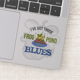 Sticker Blues Frog Pond