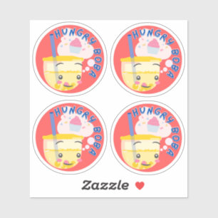 Sticker Boba affamé- Pack de 4