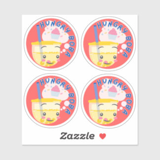 Sticker Boba affamé- Pack de 4