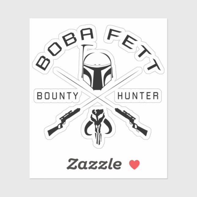 Sticker Boba Fett Carte Noire (Feuille)
