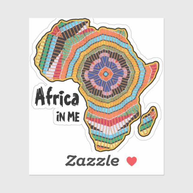 Sticker Boho Afrique Kente Kaleidoscope Afrique EN MOI (Feuille)