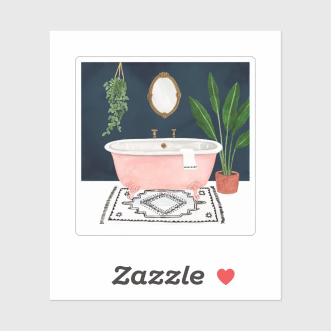 Sticker Boho Bath II (Feuille)